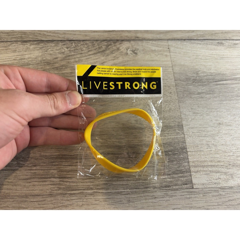 Original Livestrong Yellow Silicone Awareness Bracelet Bangle Stackable